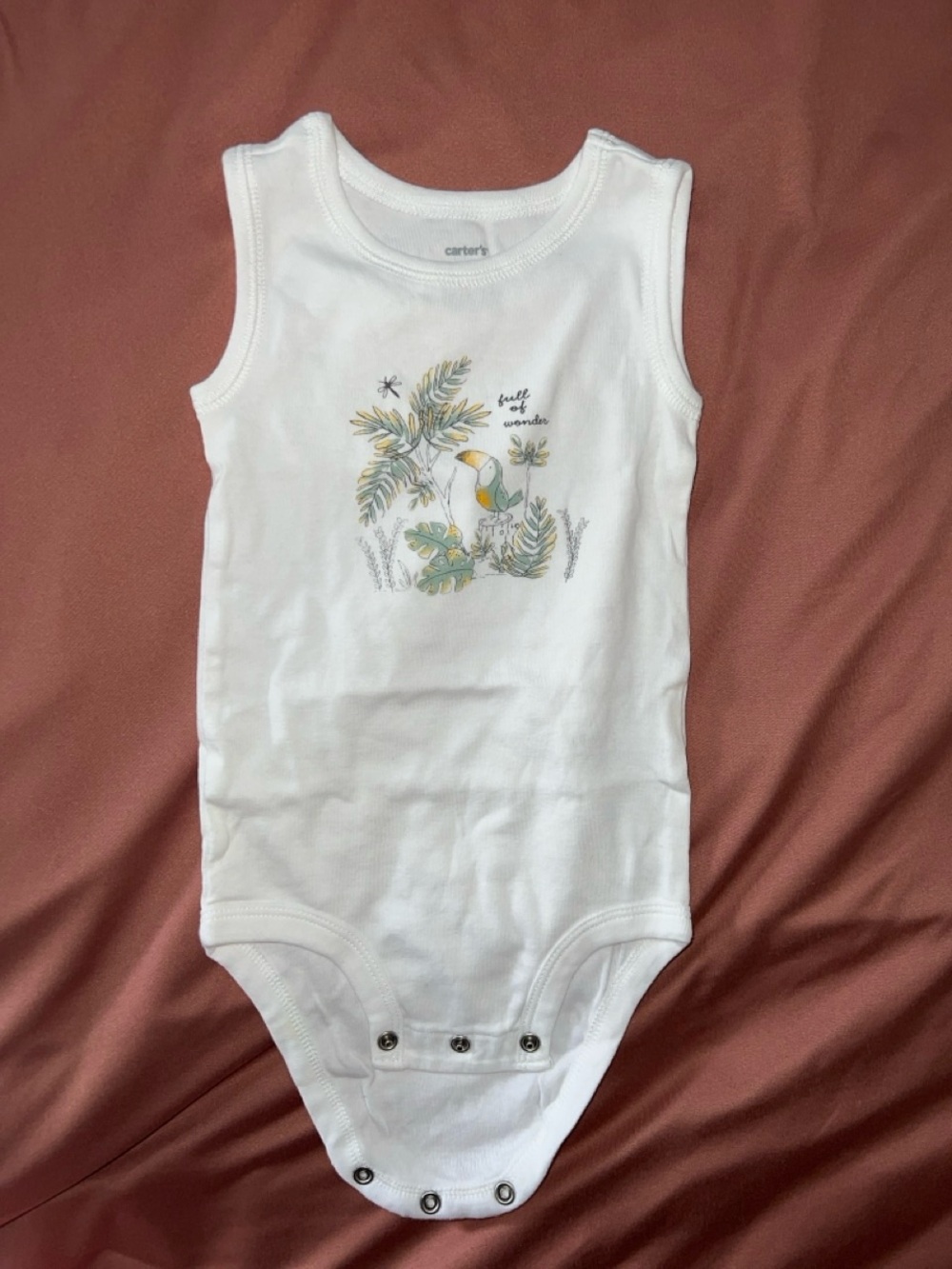 Carter's White Toucan Print Tank One-Piece